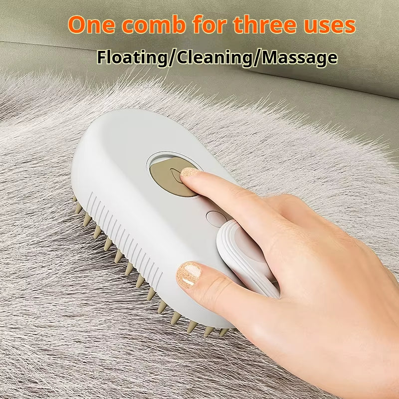 Cat Dog Pet Spray Massage Comb One Button Spray anti Flying Hair Comb Bath Brush Hair Removal Pet Supplies