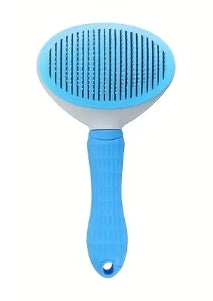 One-Click Pet Hair Removal Comb for Effortless Grooming of Dogs and Cats - Float Hair Removal Slicker Brush with Automatic Funct