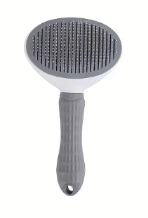 One-Click Pet Hair Removal Comb for Effortless Grooming of Dogs and Cats - Float Hair Removal Slicker Brush with Automatic Funct