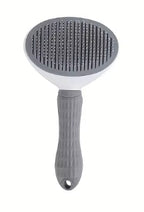One-Click Pet Hair Removal Comb for Effortless Grooming of Dogs and Cats - Float Hair Removal Slicker Brush with Automatic Funct